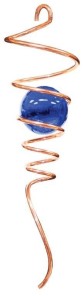 spiral tail -copper blue