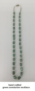 hand crafted green aventurine necklace