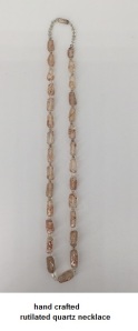 hand crafted rutilated quartz necklace