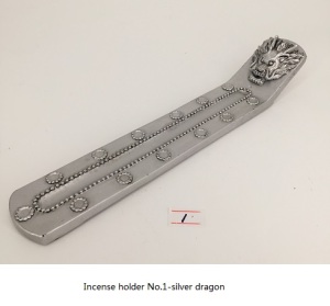 Incense holder No.1-silver dragon